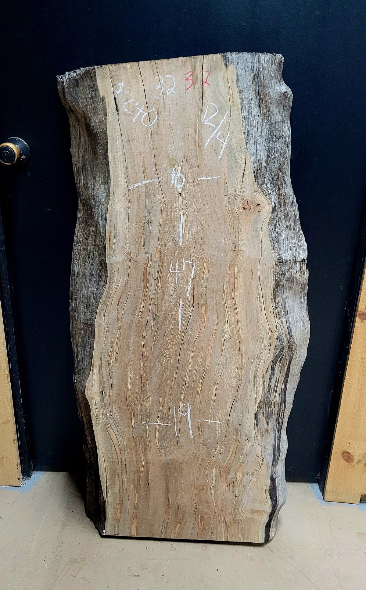 Maple live edge slab #32, view 1