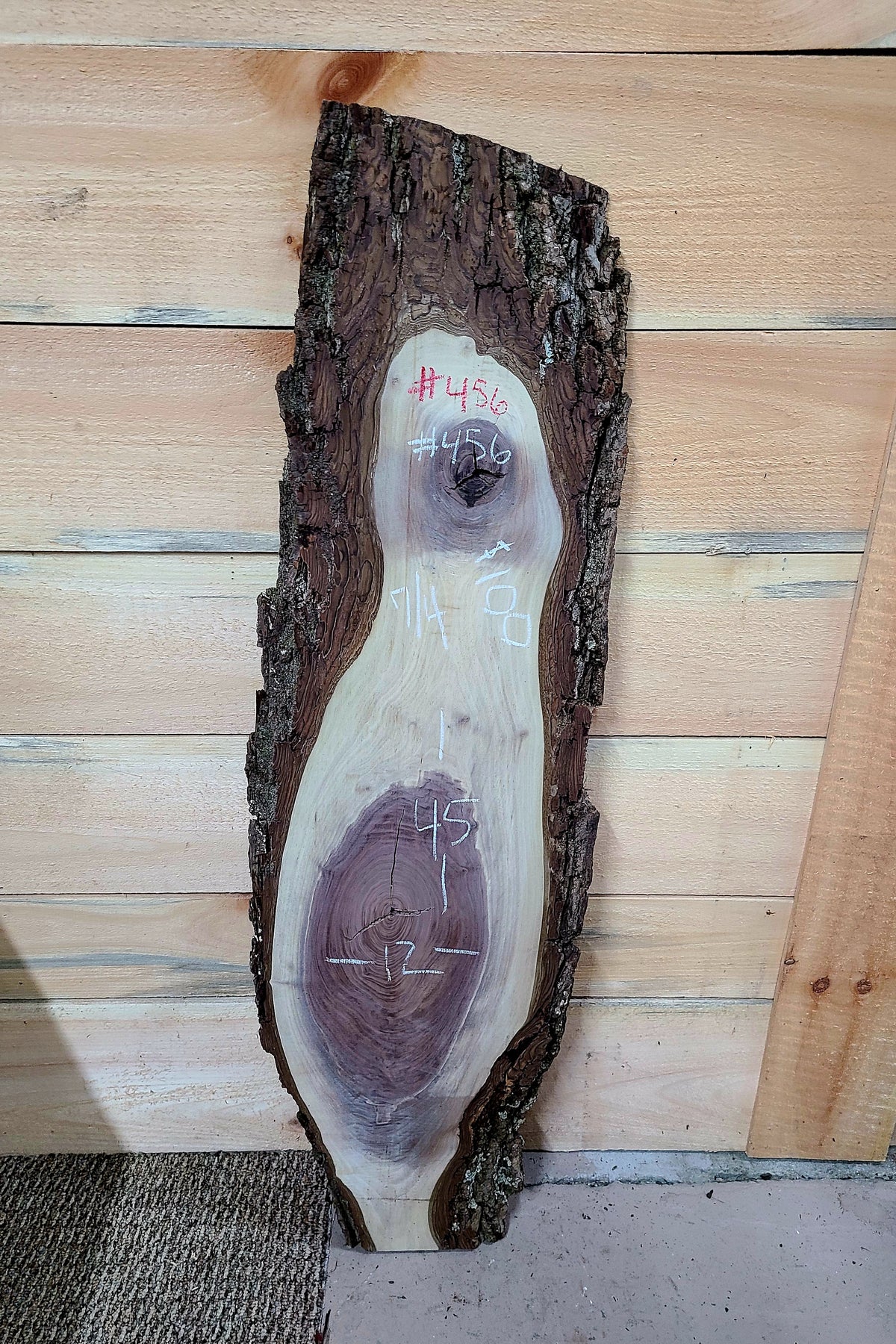 Walnut live edge slab #456, view 1