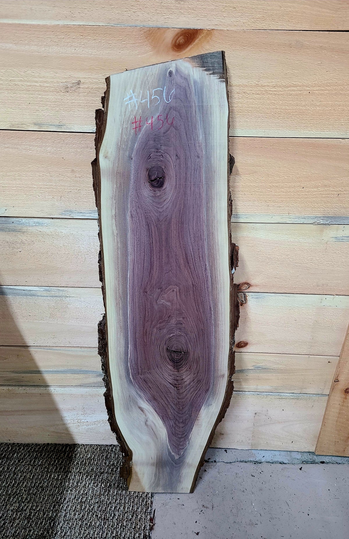 Walnut live edge slab #456, view 2