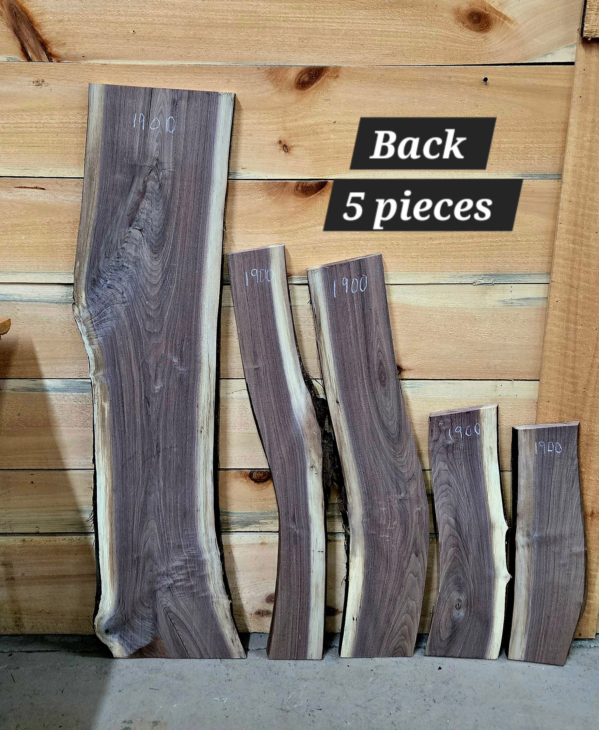 1900 Walnut 5-Piece DIY Wood Bundle
