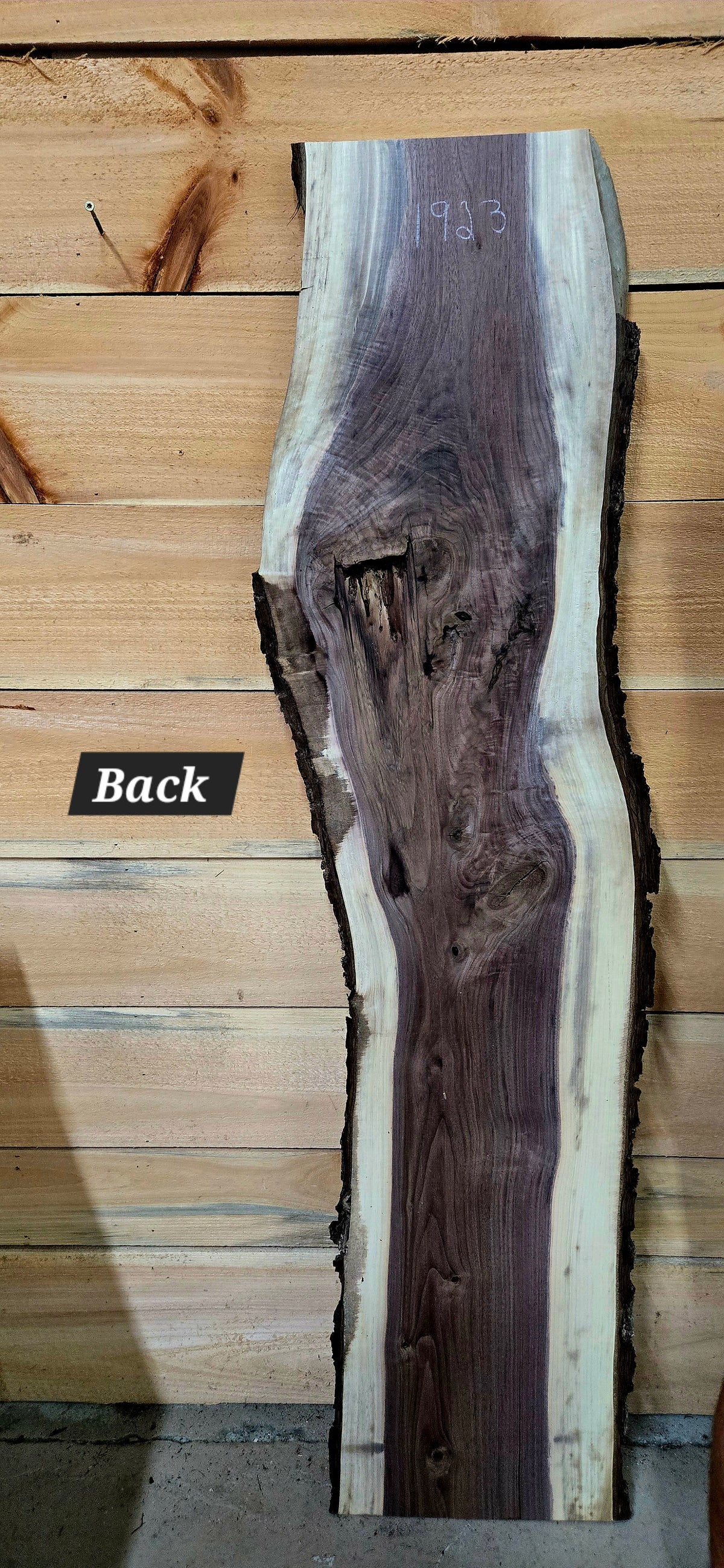 1923 Walnut Live Edge Slab – 62" × 13" × 5/4" – product image 3