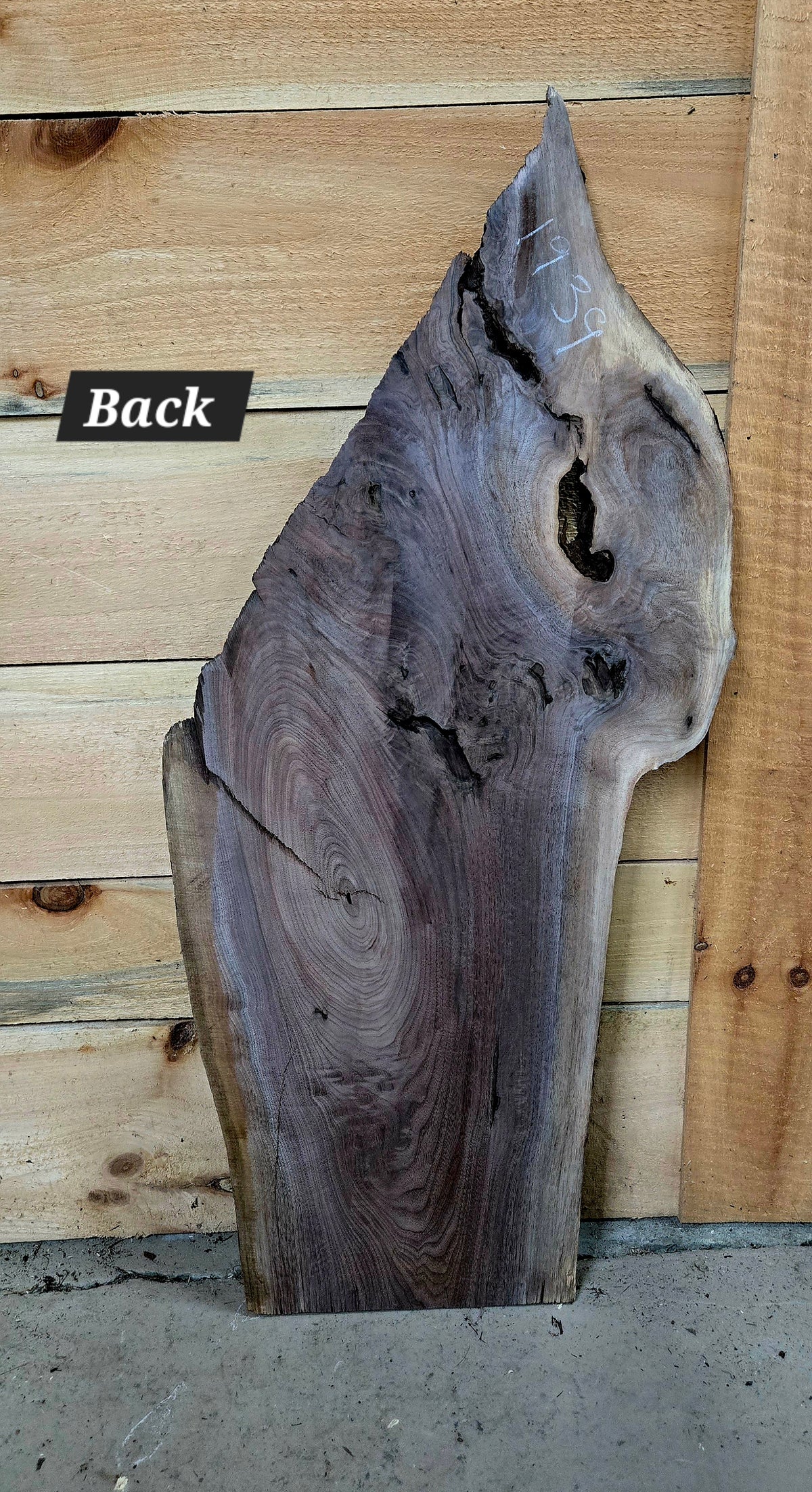 1939 Walnut Live Edge Slab – 39" x 12" x 7/4 – product image 2