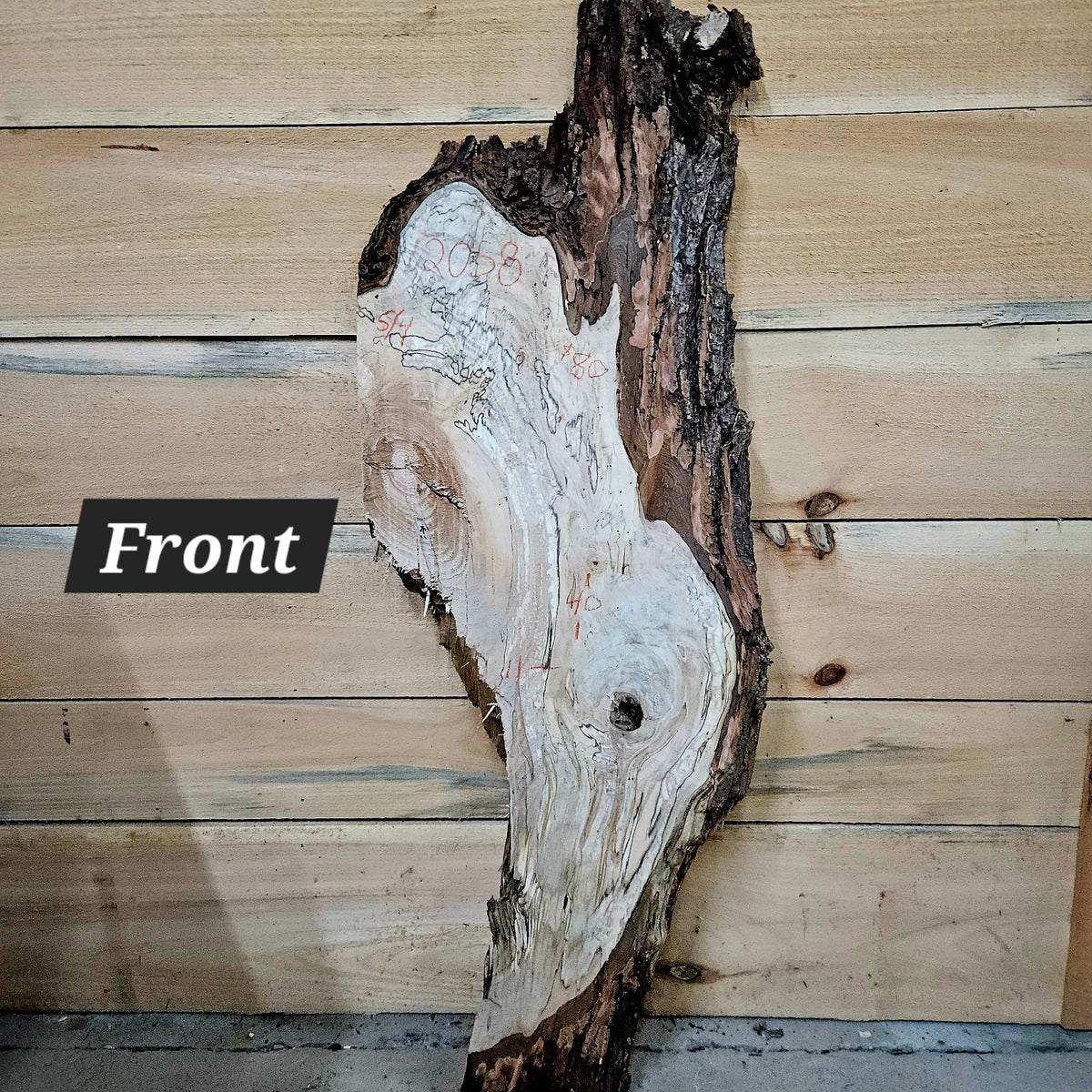 2058 spalted ambrosia maple slab front