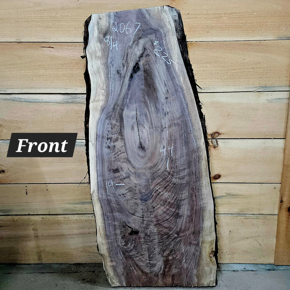 2067 walnut live edge slab front