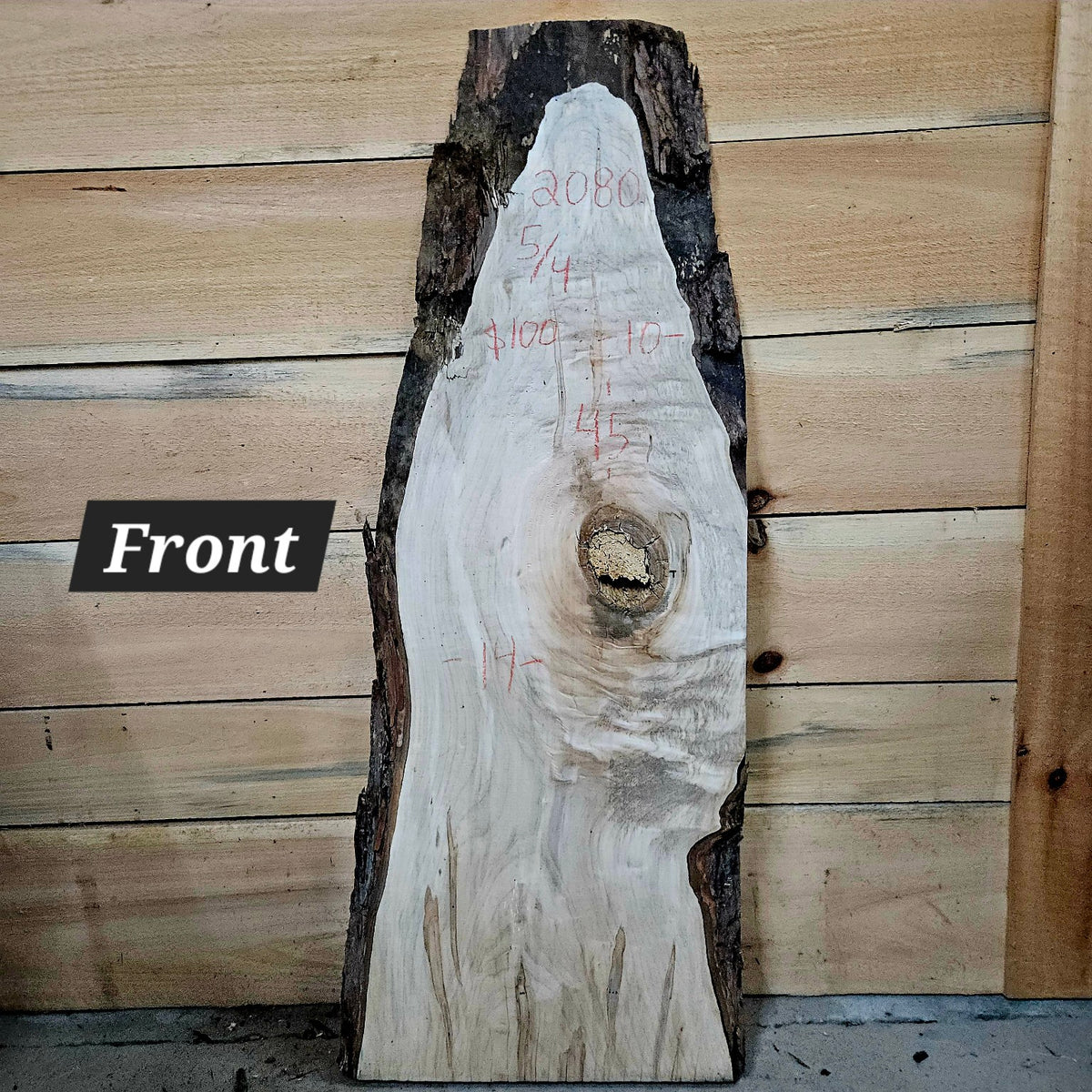Curly ambrosia maple slab 2080 front