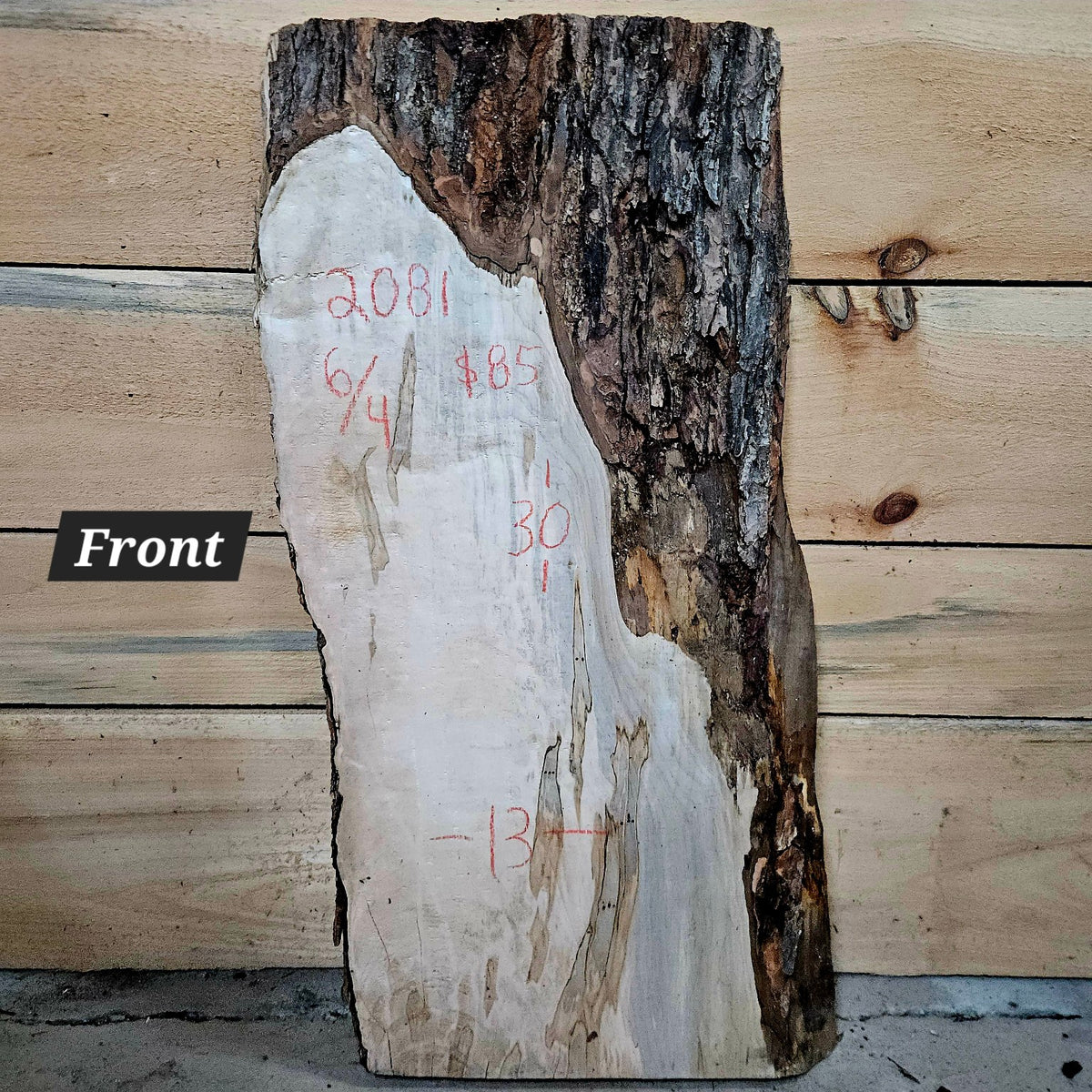 Curly ambrosia maple slab 2081 front