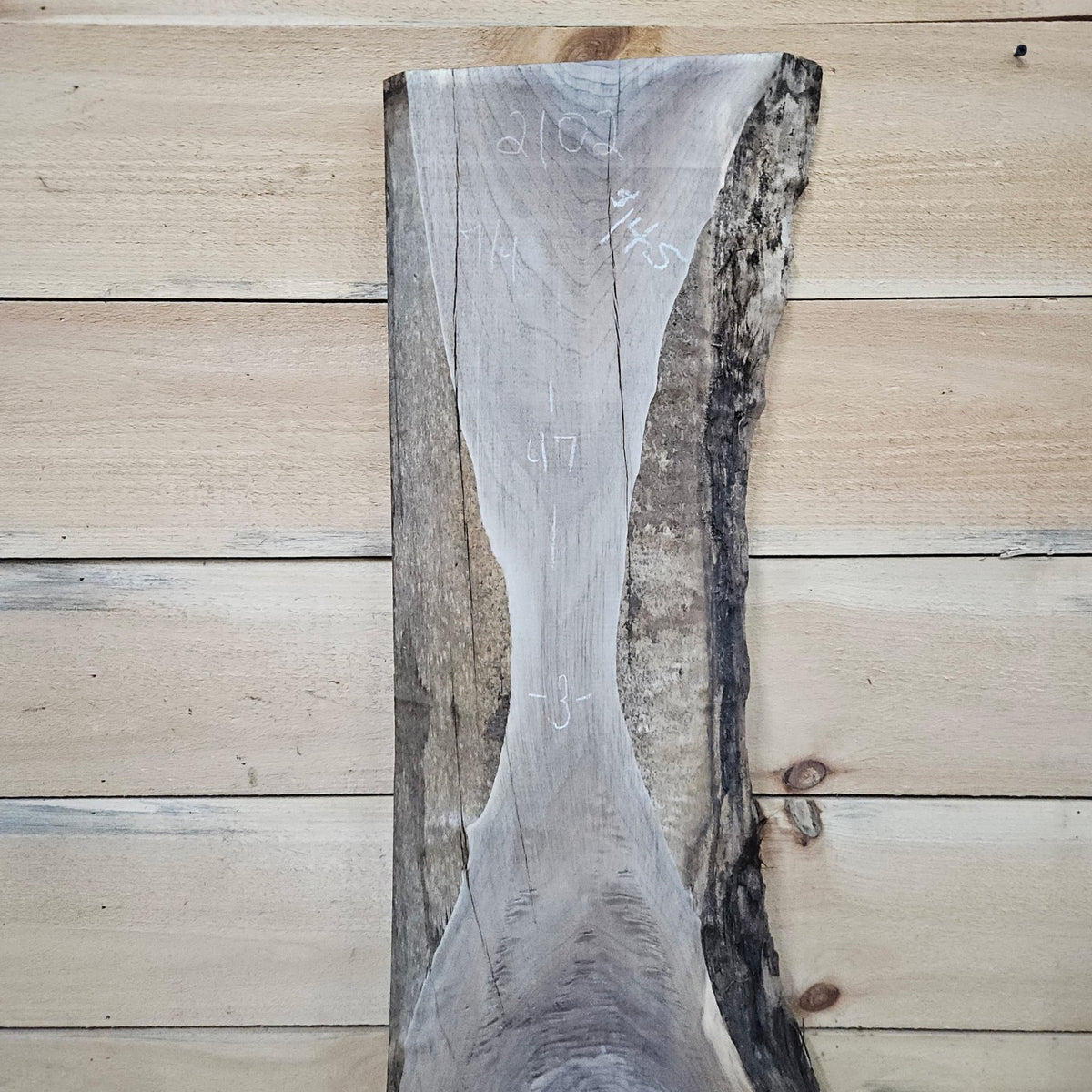 Walnut slab 2102 front detail