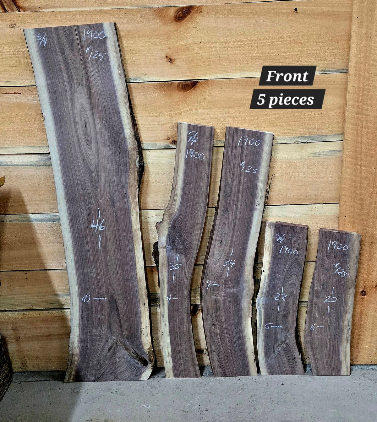 1900 Walnut 5-Piece DIY Wood Bundle