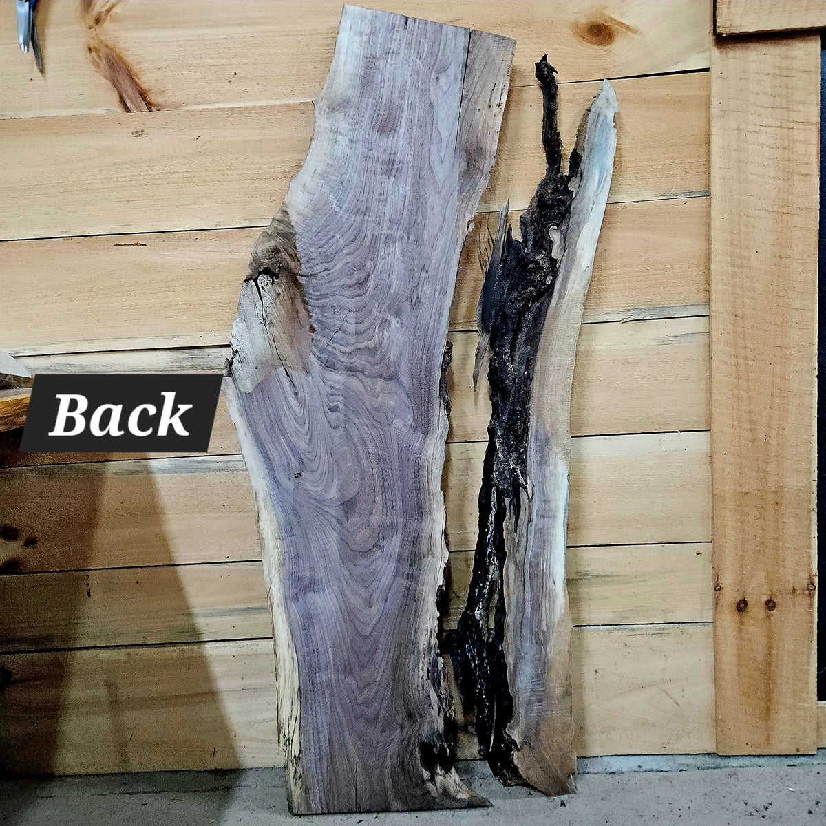 1982 Walnut Live Edge Slab – 52" × 7 - 13" × 7/4"