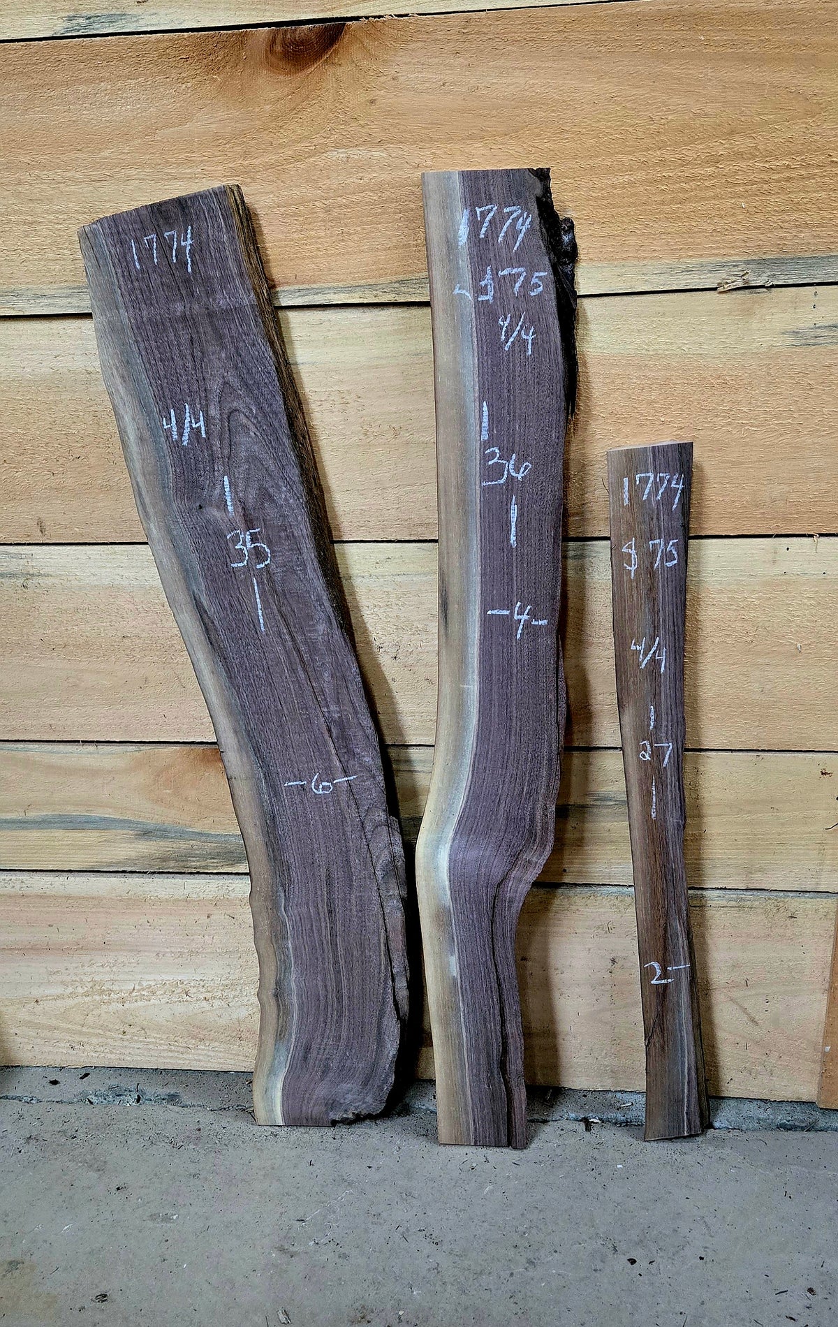 1774 Walnut 3-Piece DIY Wood Bundle, view 1