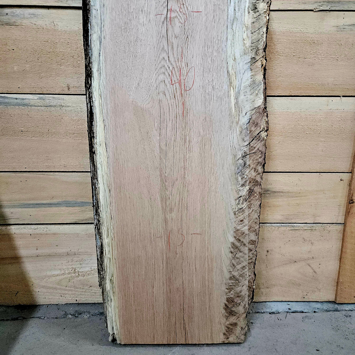 1967 White Oak Live Edge Slab – 40" × 15" × 8/4"