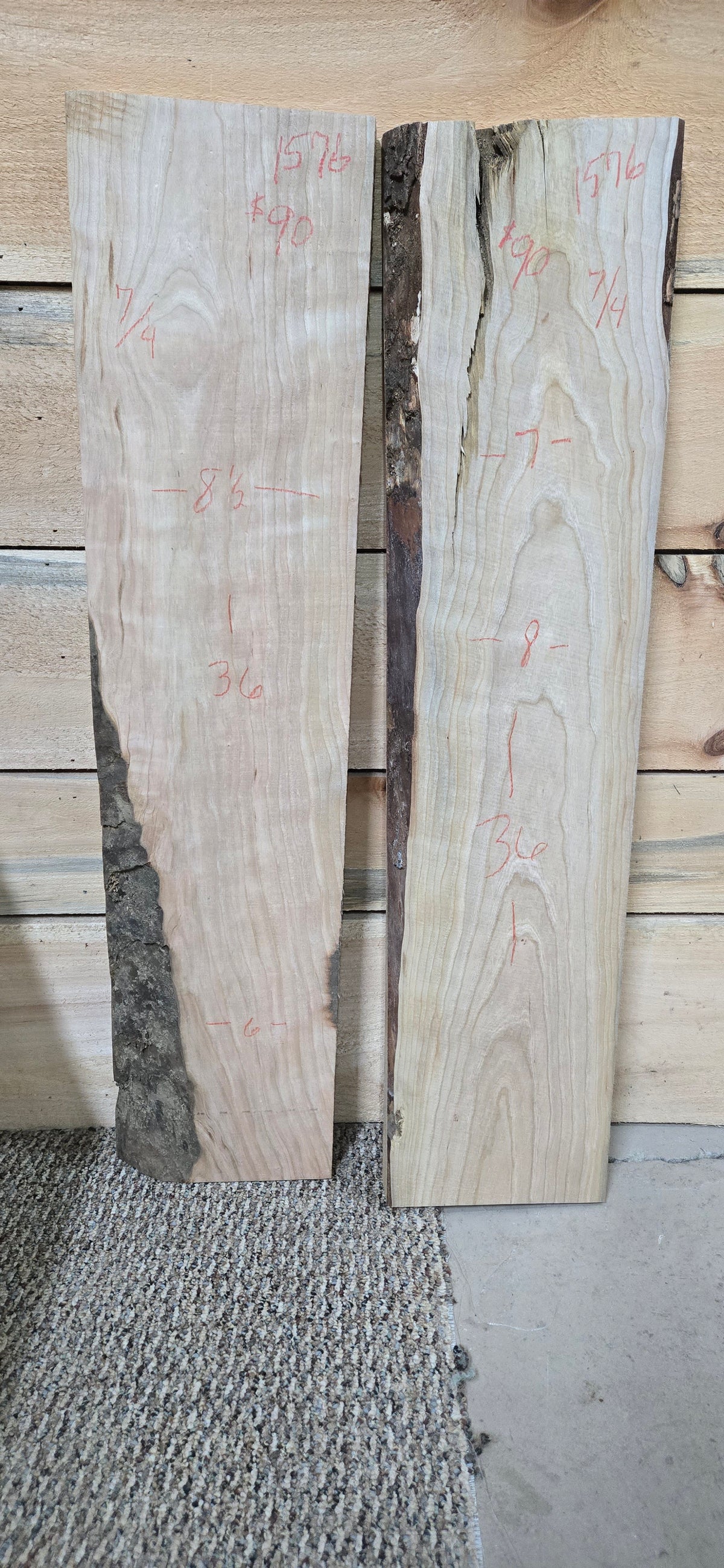 1576 Curly Cherry 2-Piece DIY Wood Bundle, view 1