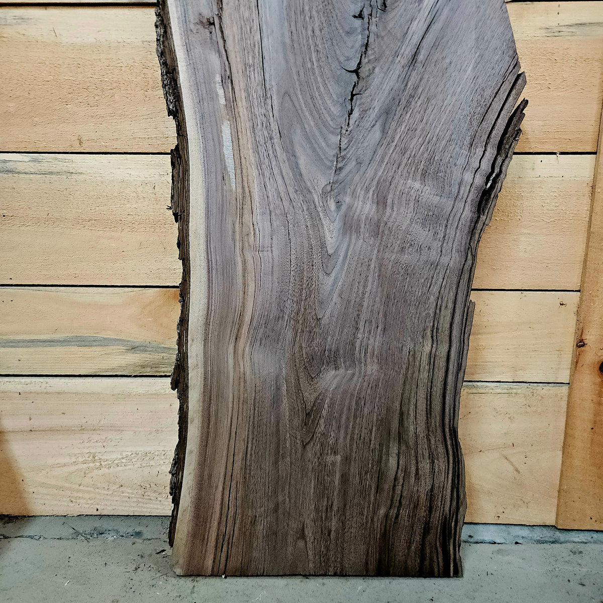 1947 Walnut Live Edge Slab – 40" × 14 -17" × 7/4"