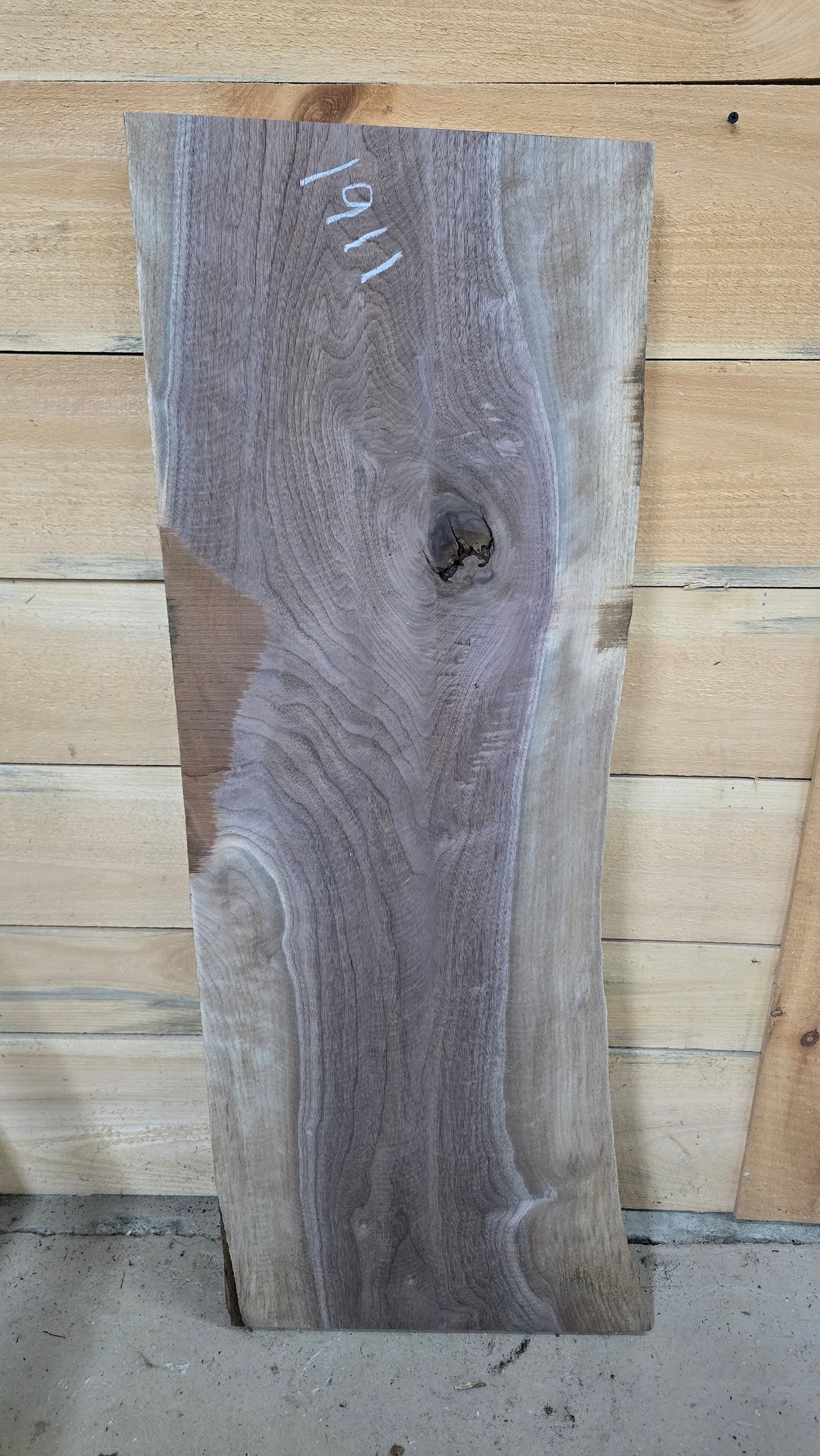 1911 Walnut Live Edge Slab – 47" × 14" × 7/4" – product image 2