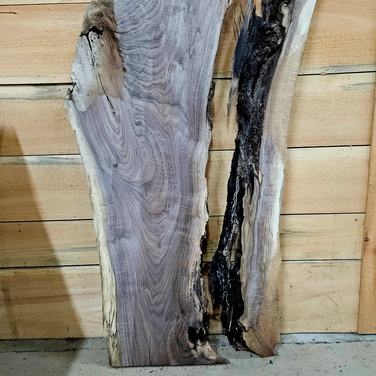 1982 Walnut Live Edge Slab – 52" × 7 - 13" × 7/4"