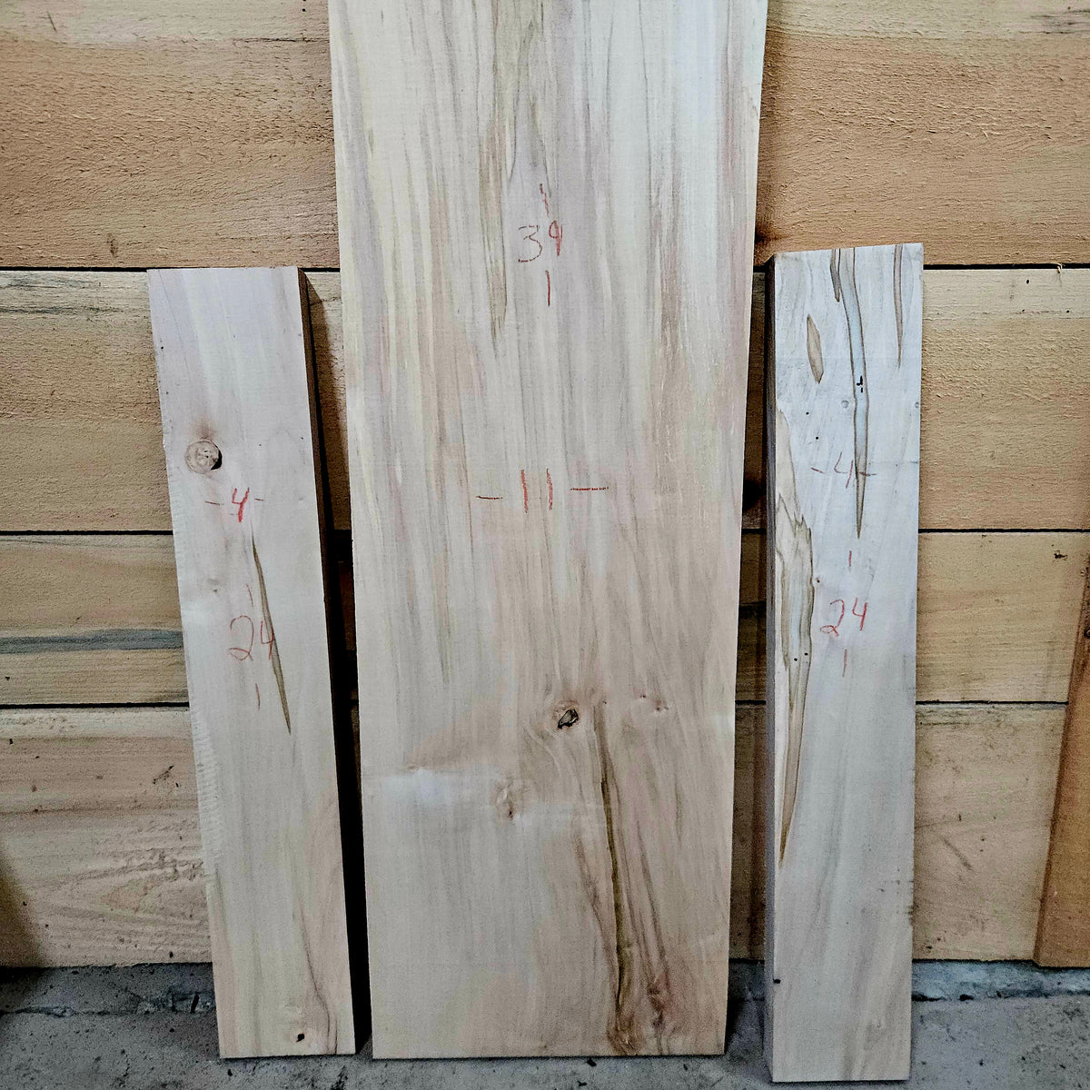 1987 Curly Spalted Ambrosia Maple 3-Piece DIY Wood Bundle