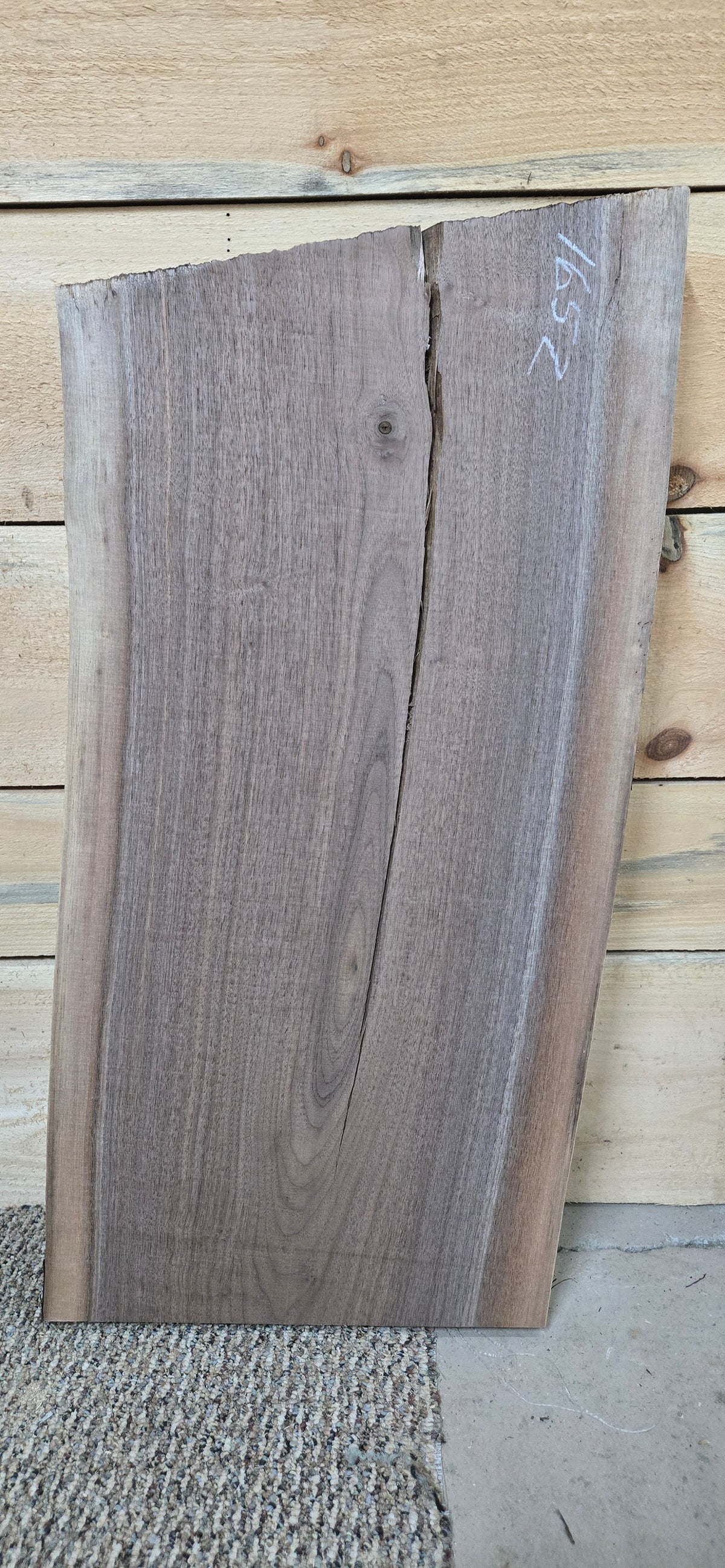 Walnut live edge slab #1652, view 2
