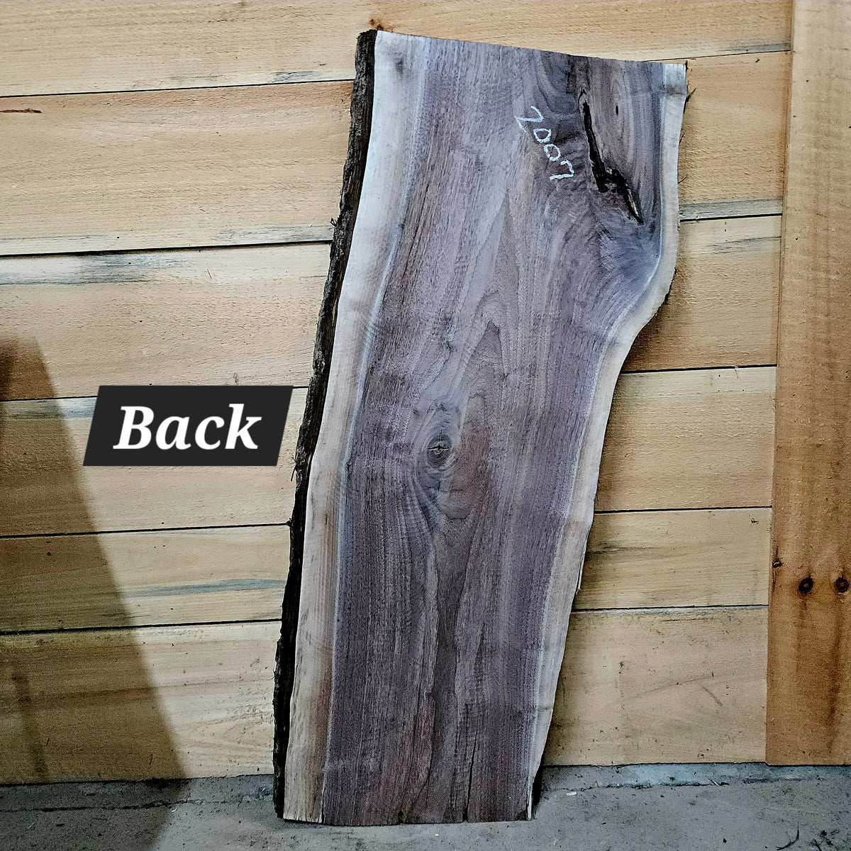 2007 Walnut Live Edge Slab – 41" × 16" × 7/4"