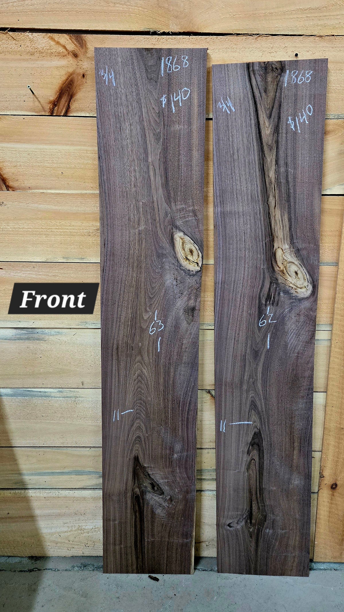 1868 Walnut 2-Piece DIY Wood Bundle, view 1
