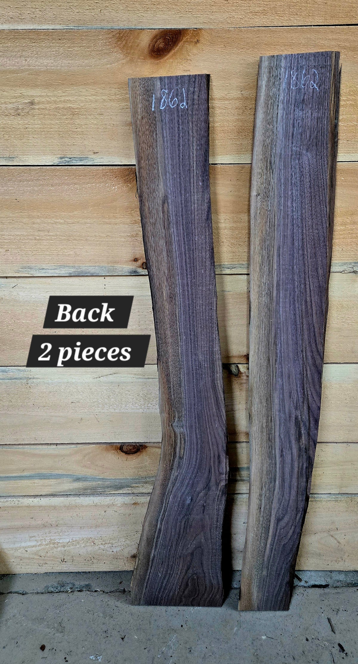 1862 Walnut 2-Piece DIY Wood Bundle, view 2
