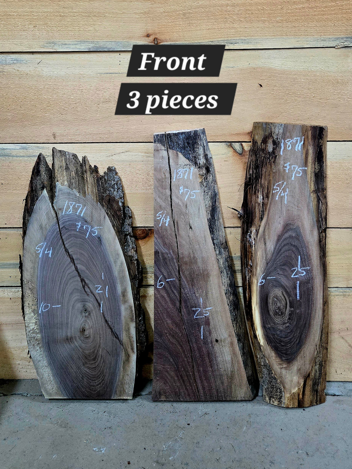 1871 Walnut 3-Piece DIY Wood Bundle, view 1