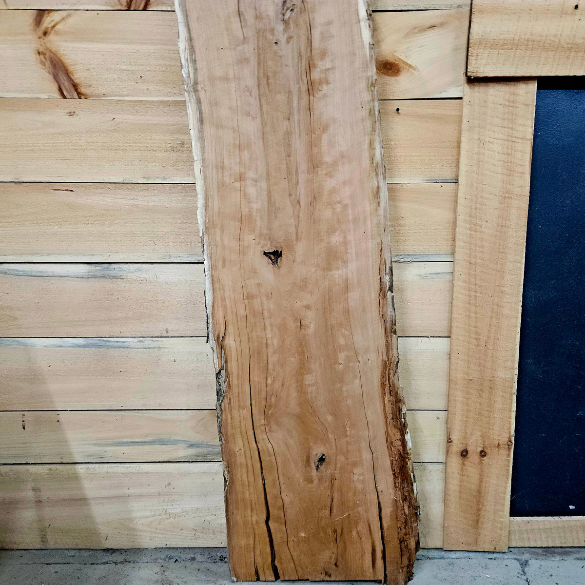 2016 Curly Cherry Live Edge Slab – 83" × 16" × 8/4"