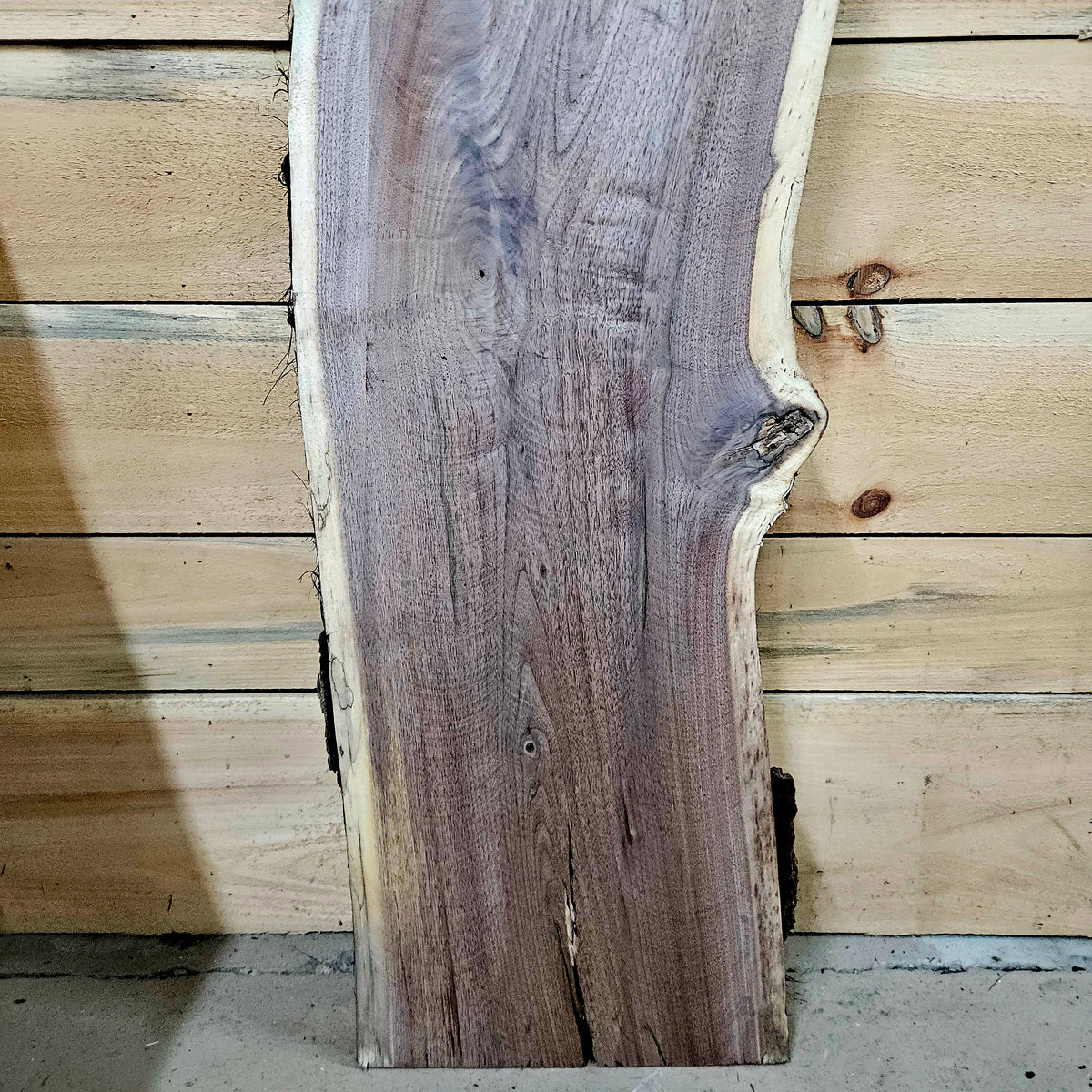 1971 Walnut Live Edge Slab – 47" × 13 - 15" × 8/4"