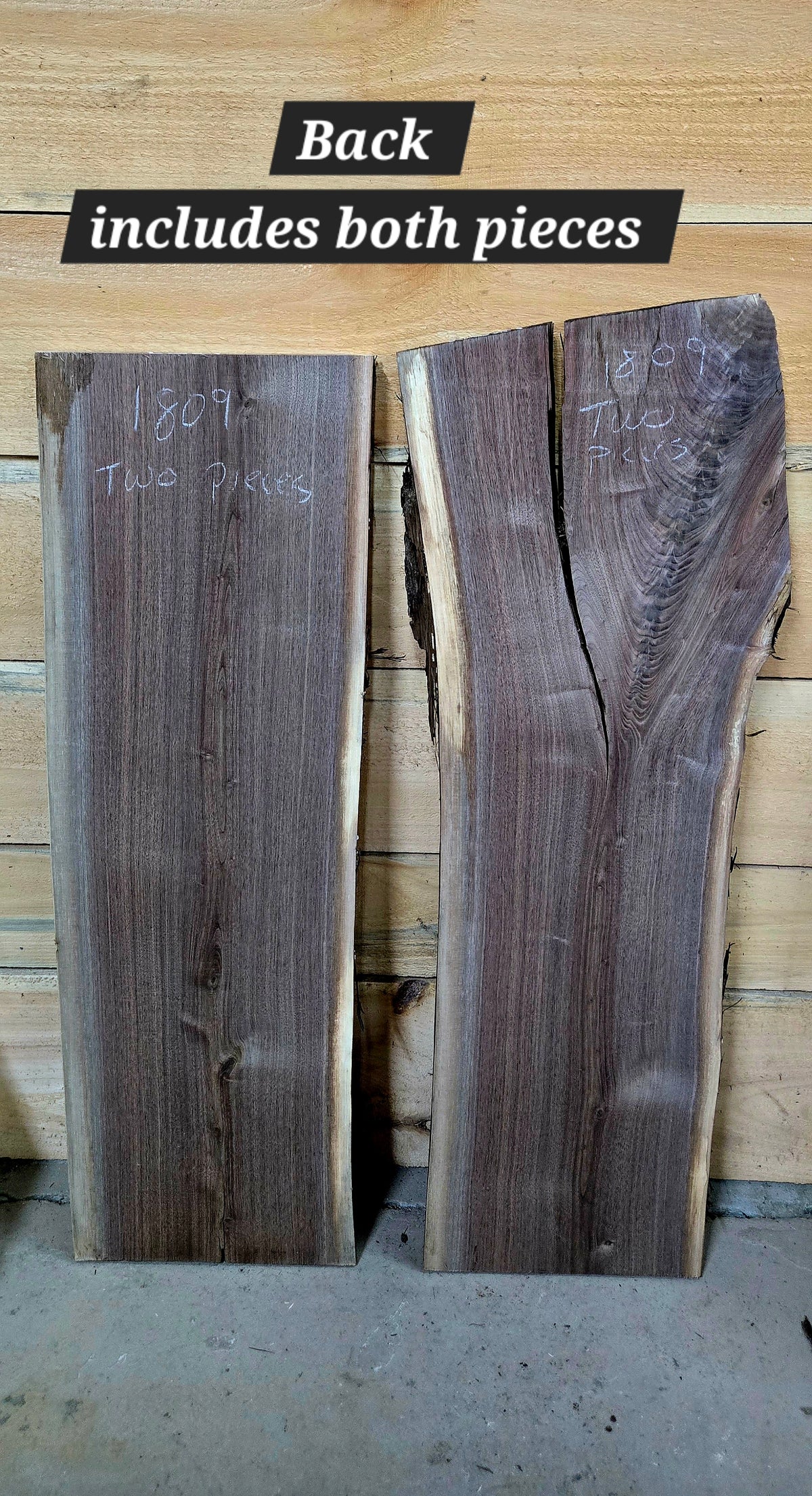 1809 Walnut 2-Piece DIY Wood Bundle, view 3
