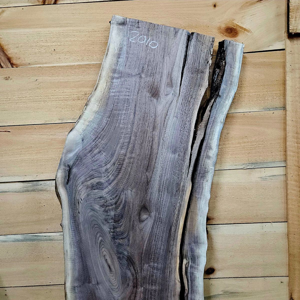 2010 Walnut Live Edge Slab – 52" × 19" × 7/4"