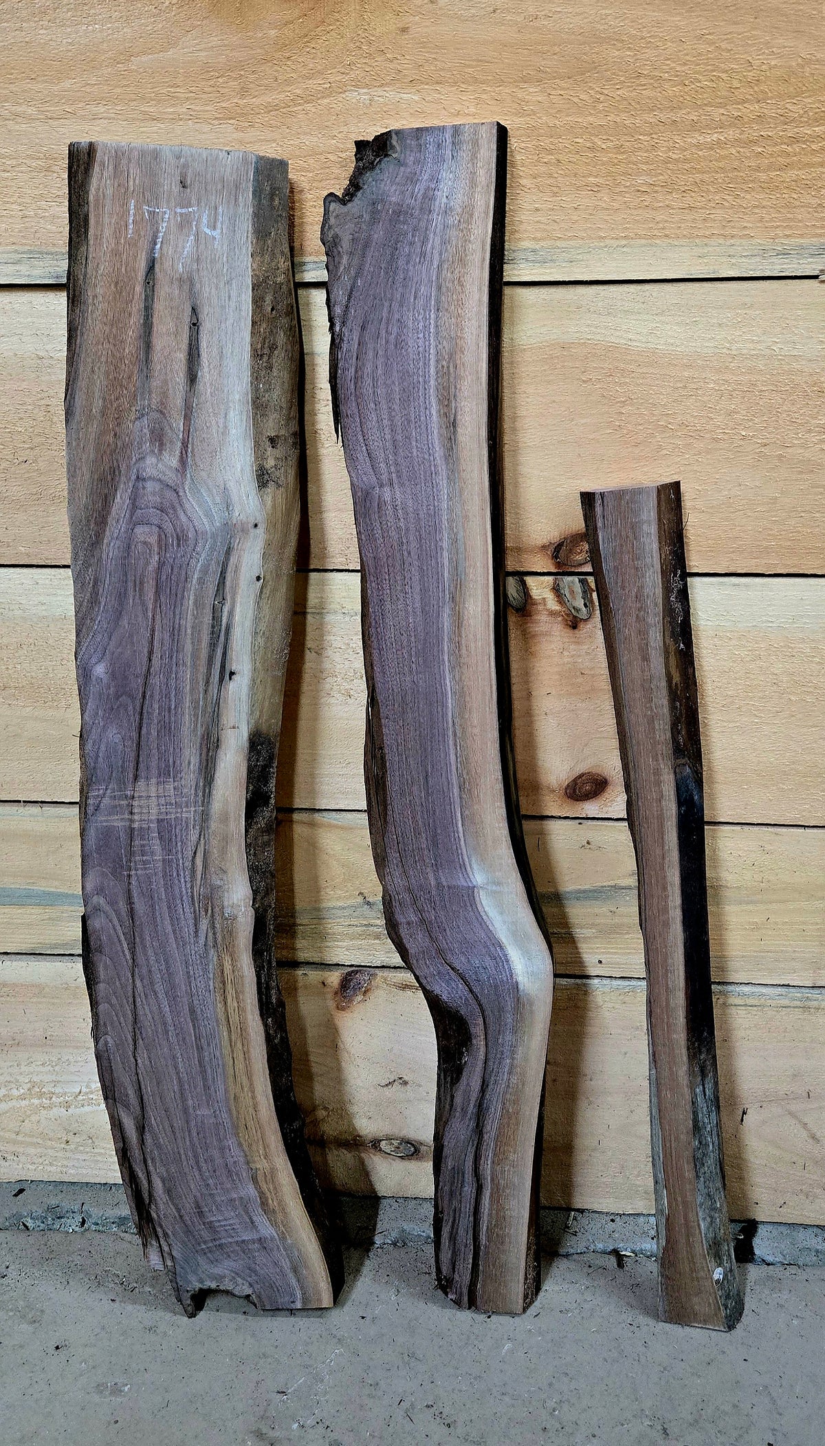 1774 Walnut 3-Piece DIY Wood Bundle, view 2