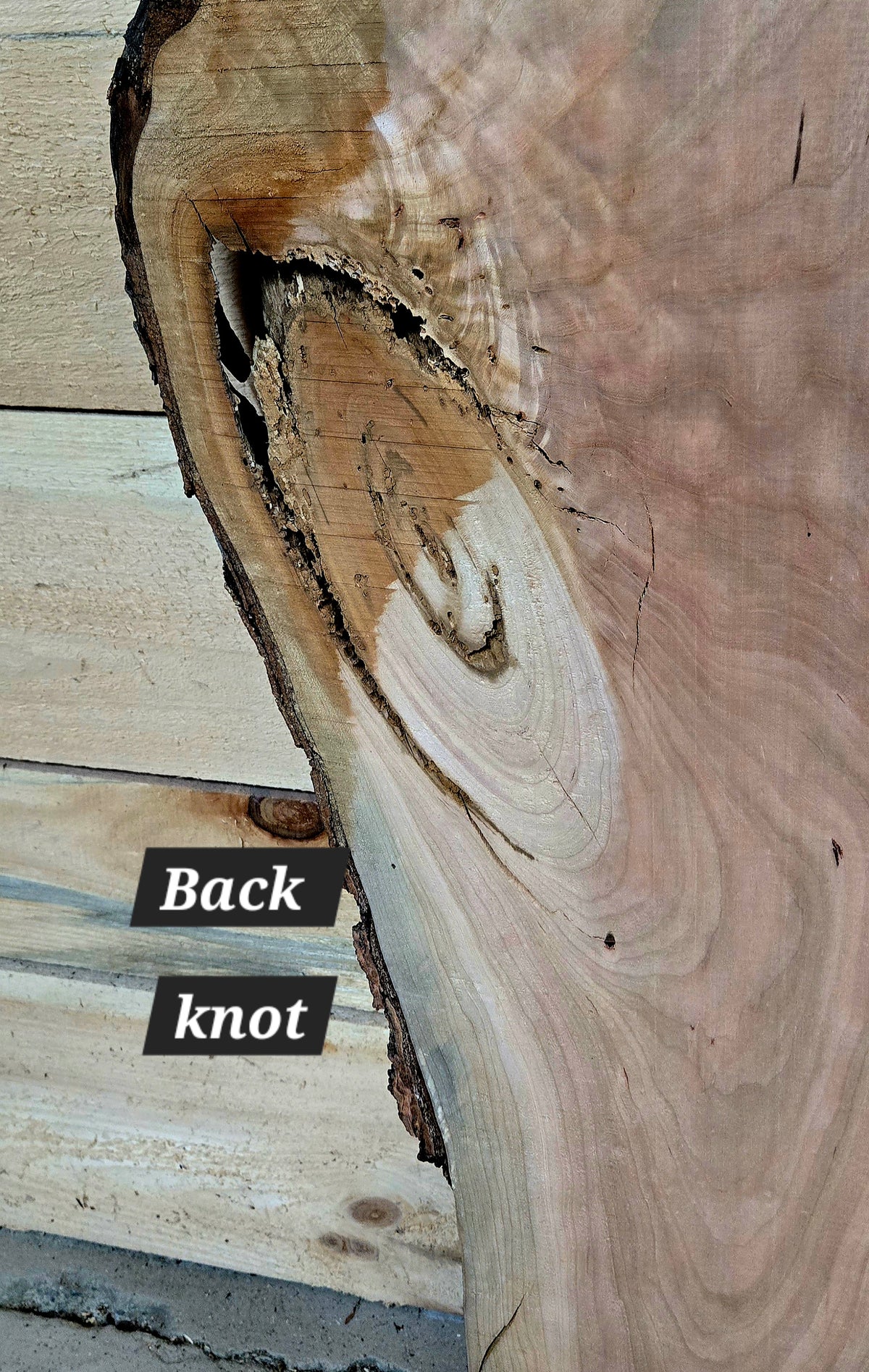 Curly Cherry live edge slab #1858, view 4