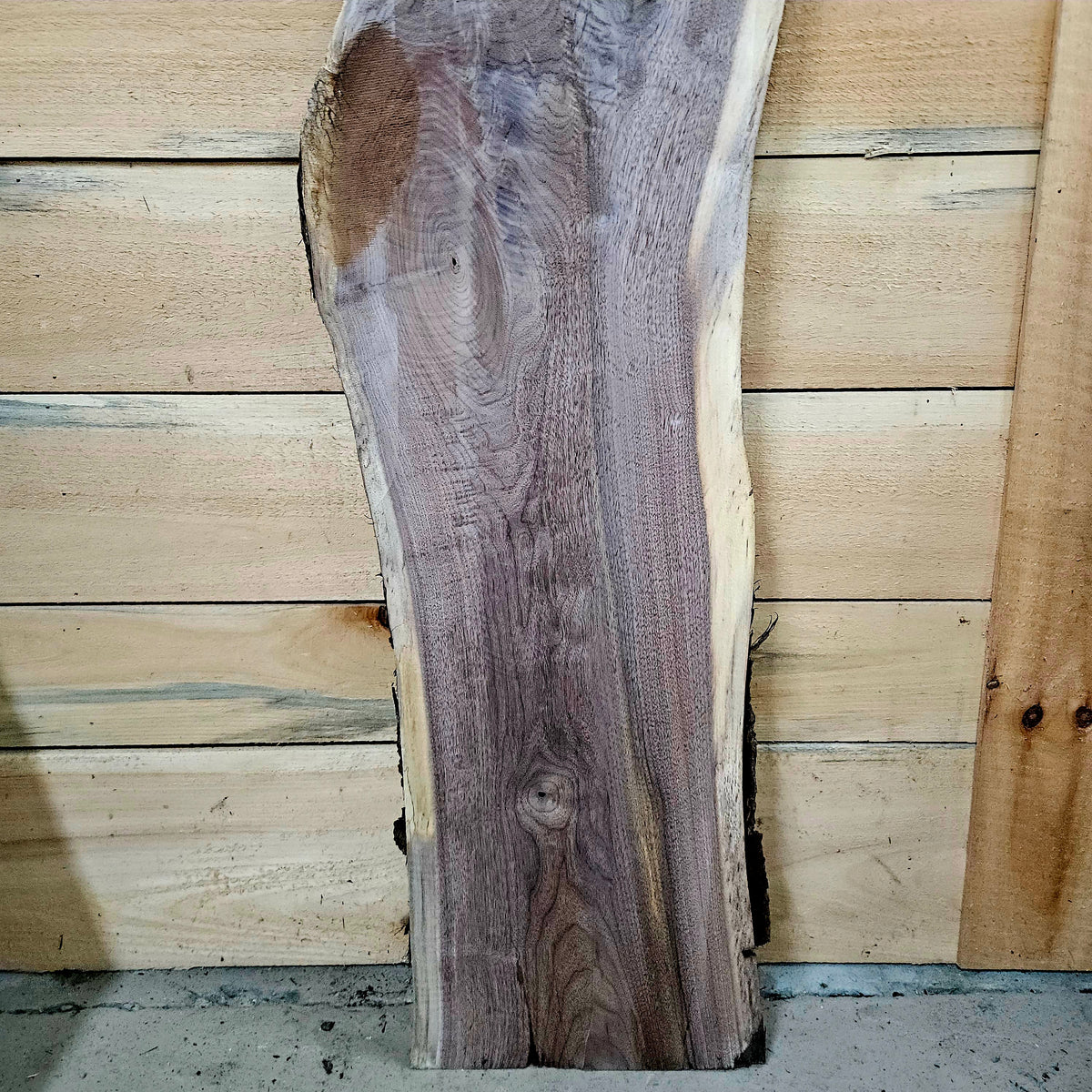 1980 Walnut Live Edge Slab – 47" × 8 - 11" × 8/4"