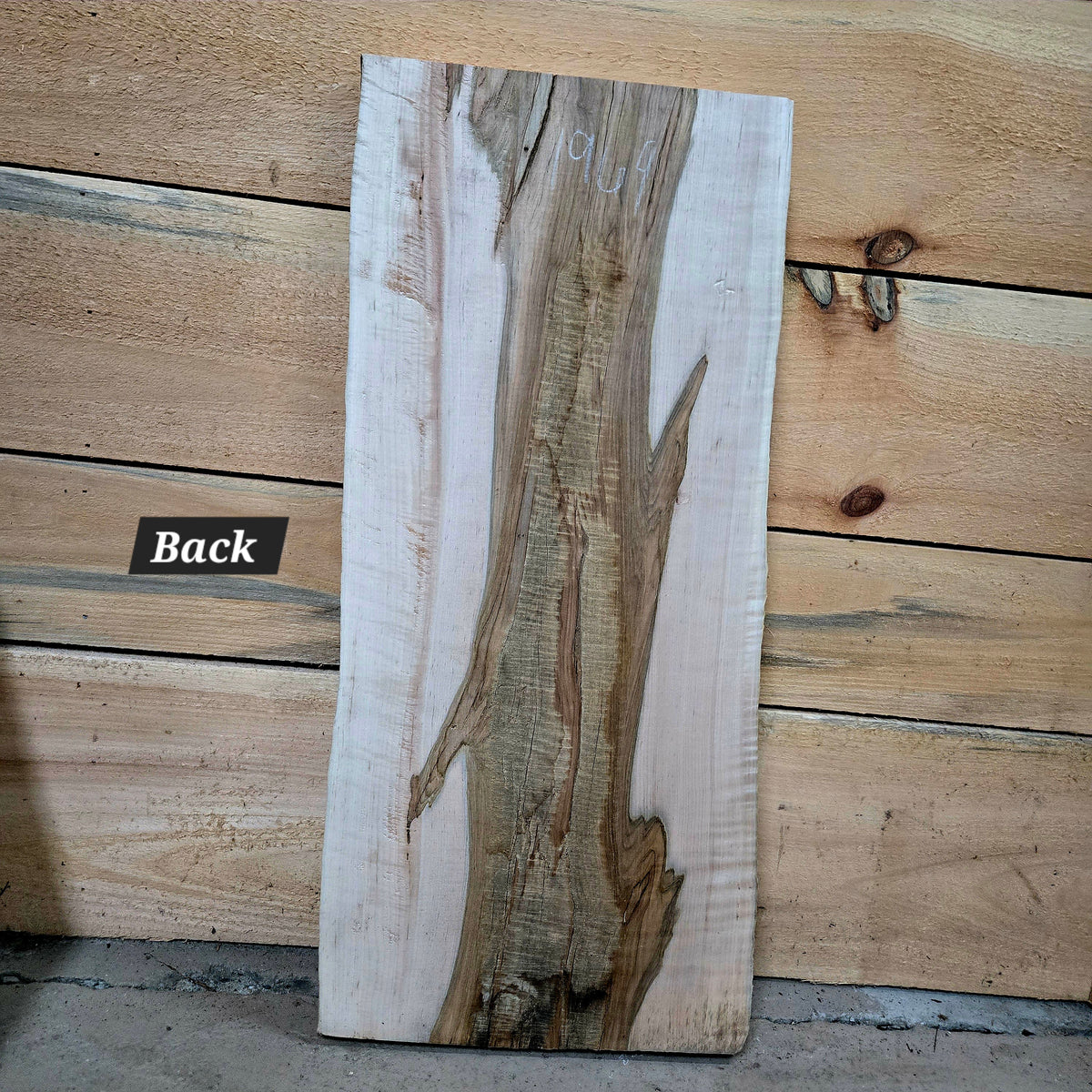 1964 Curly Maple Live Edge Slab – 28" x 10" × 7/4"