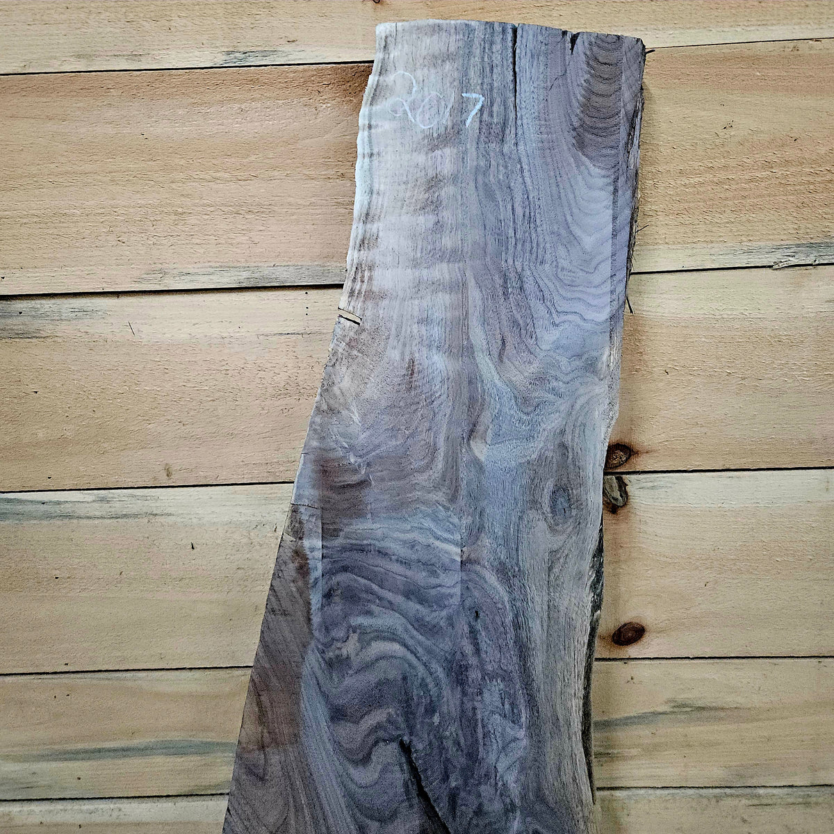 2017 Walnut Live Edge Slab – 40" × 8 - 11" × 8/4"