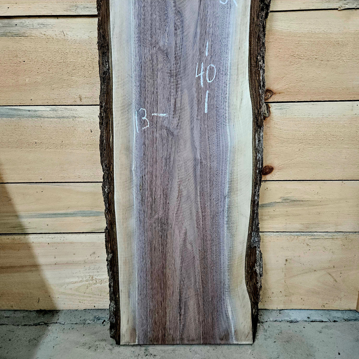 2008 Walnut Live Edge Slab – 40" × 13" × 8/4"