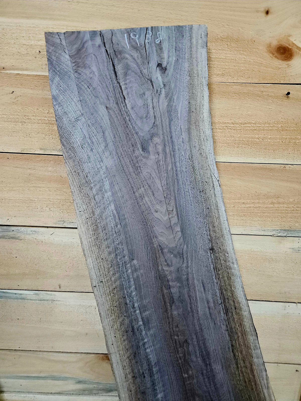 1938 Walnut Live Edge Slab – 53" × 13" × 8/4" – product image 5