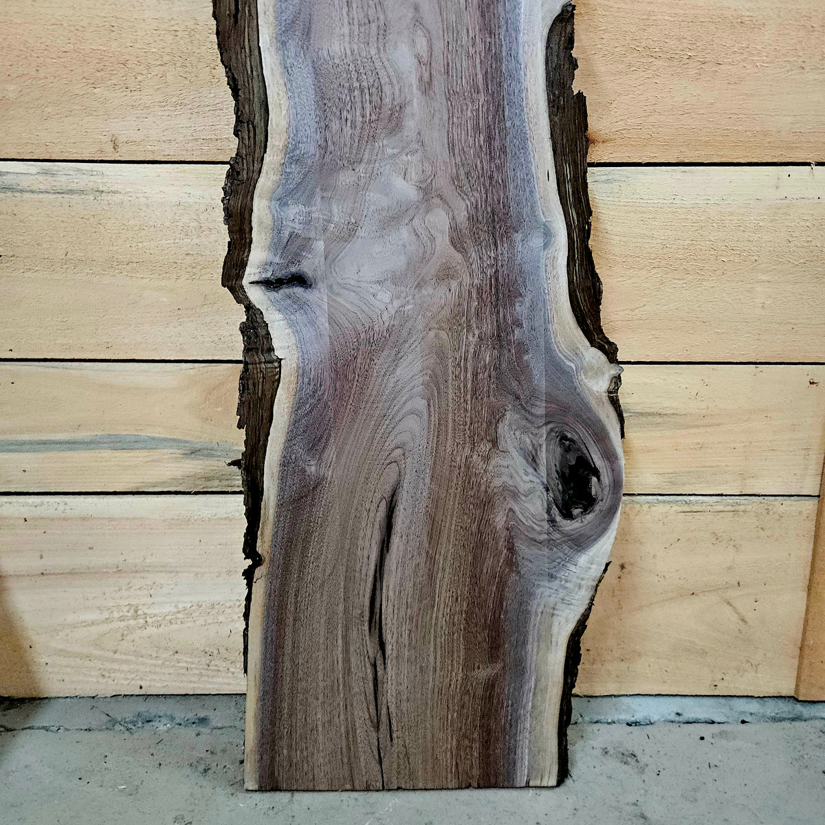 1949 Walnut Live Edge Slab – 40" × 6 - 7" × 8/4"