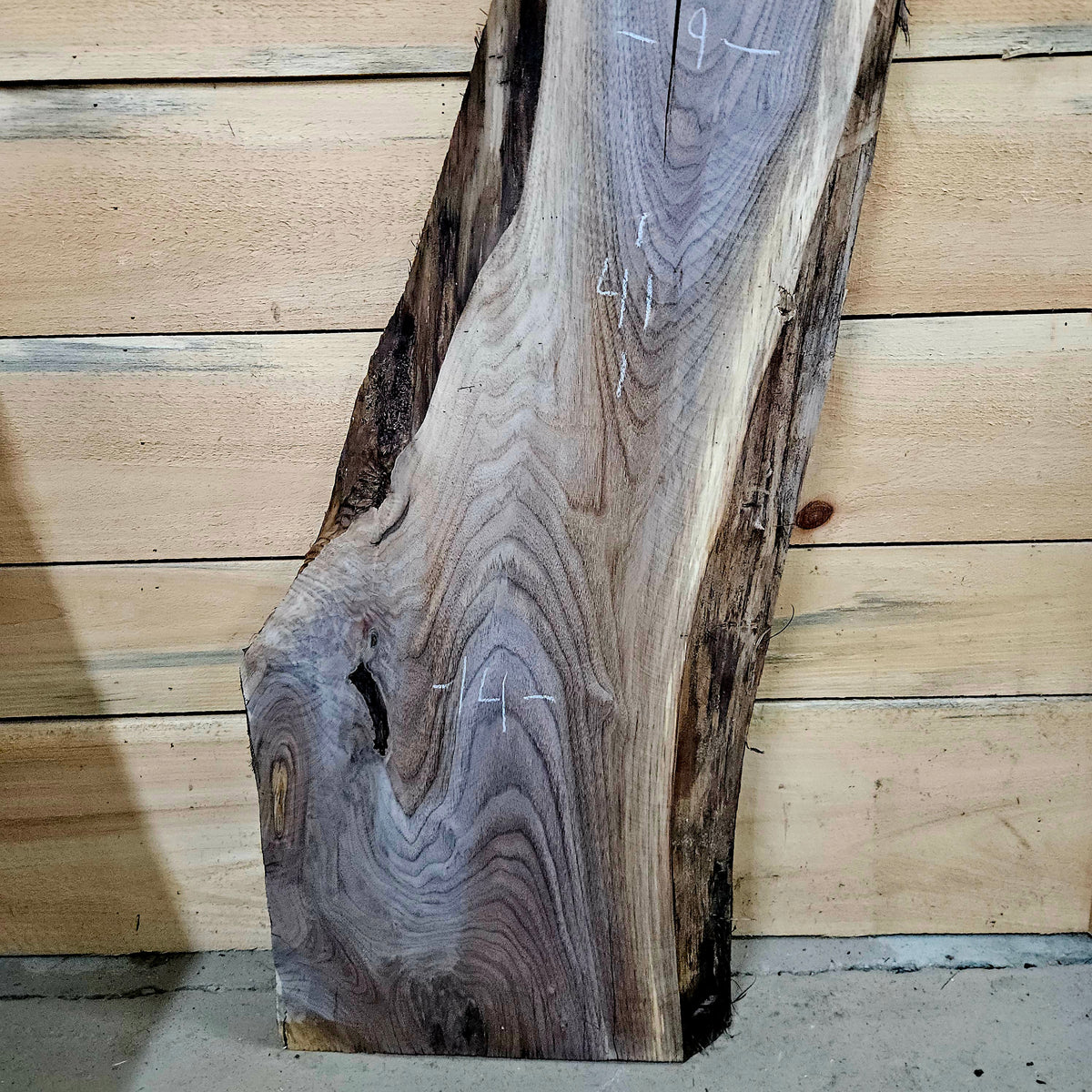 1972 Walnut Live Edge Slab – 47" × 9 - 14" × 7/4"