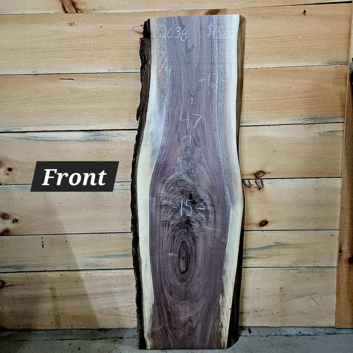 Walnut live edge slab 2038, photo 1 of 4