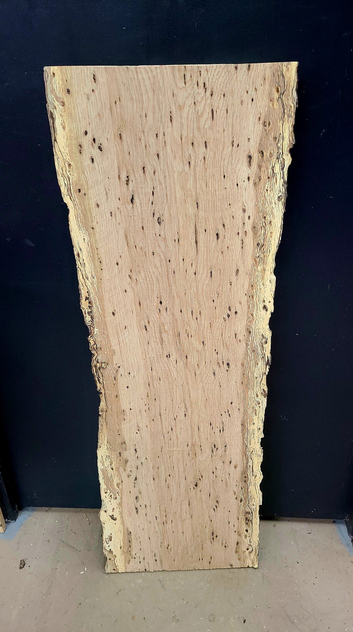 White Oak live edge slab #448, view 5