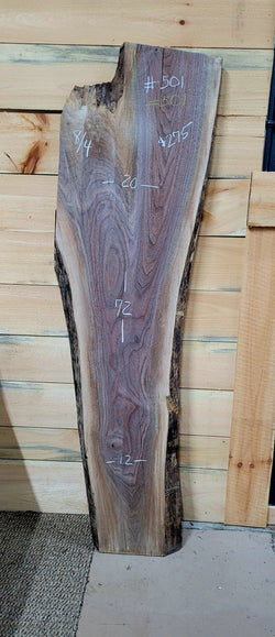 501 Walnut live edge slab