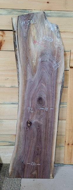 502 Walnut live edge slab