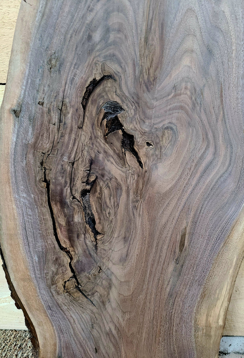 464 Walnut live edge slab with Burl