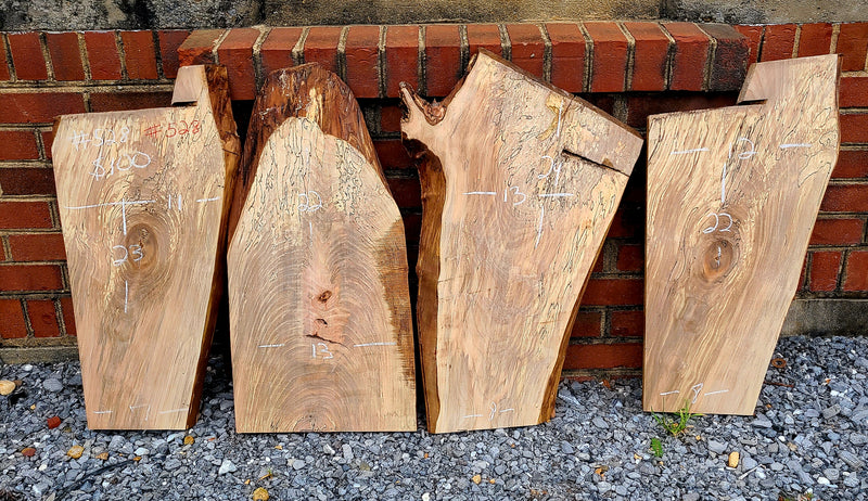 528 Spalted Maple Live Edge slabs(4 pieces)