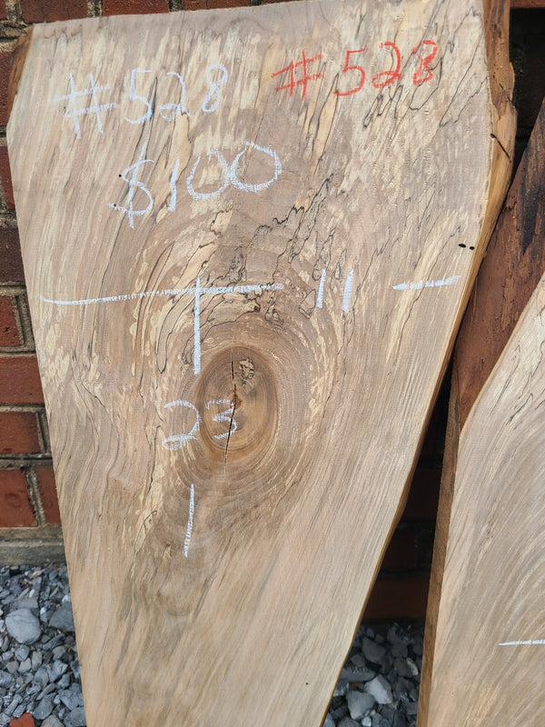 528 Spalted Maple Live Edge slabs(4 pieces)
