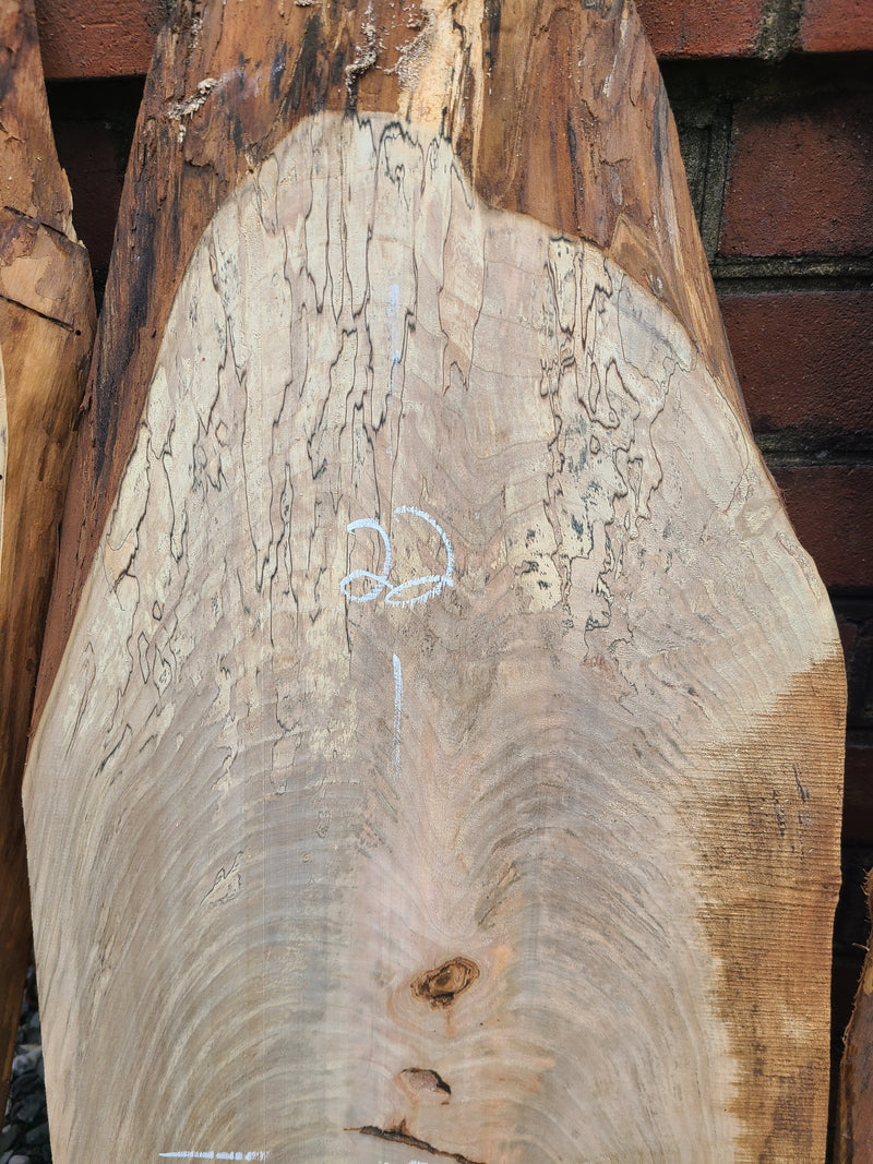 528 Spalted Maple Live Edge slabs(4 pieces)