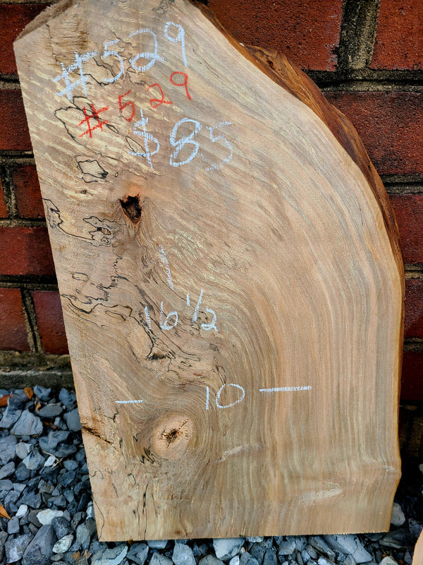 529 Spalted Maple Live Edge slabs(4 pieces)