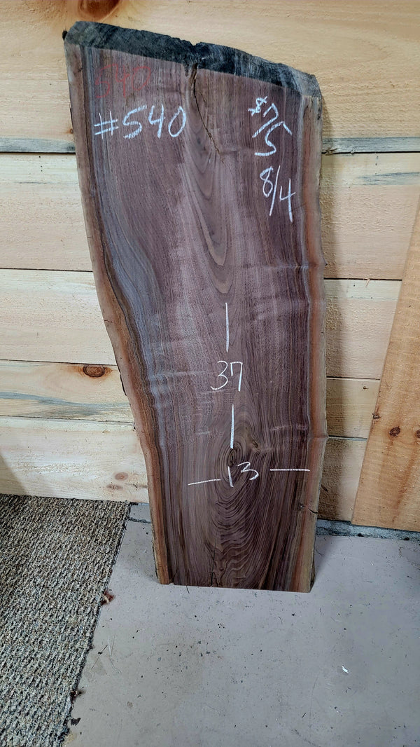 540 Walnut live edge slab