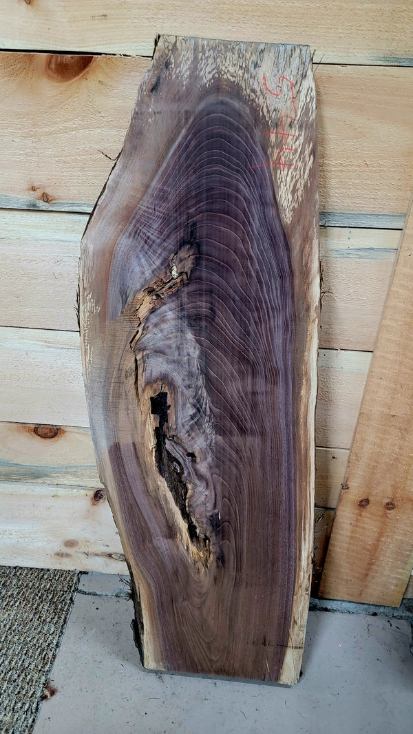 544 Walnut live edge slab