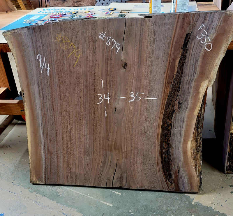 879 Walnut live edge slab